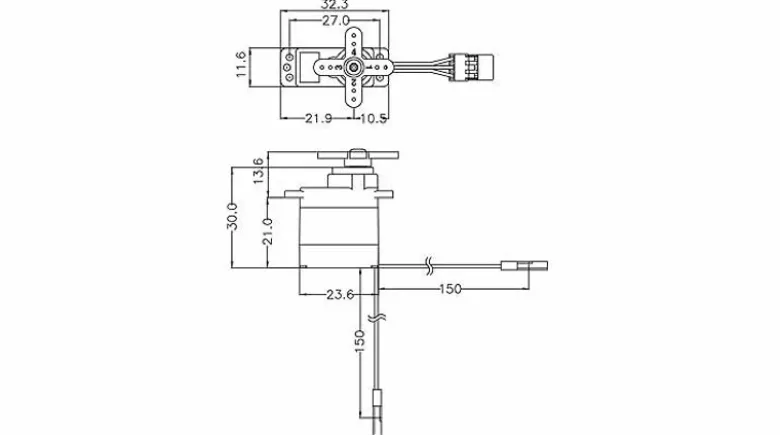 Hitec 112070Servo HS 70 MG Nano 3kg mit Metallgetriebe