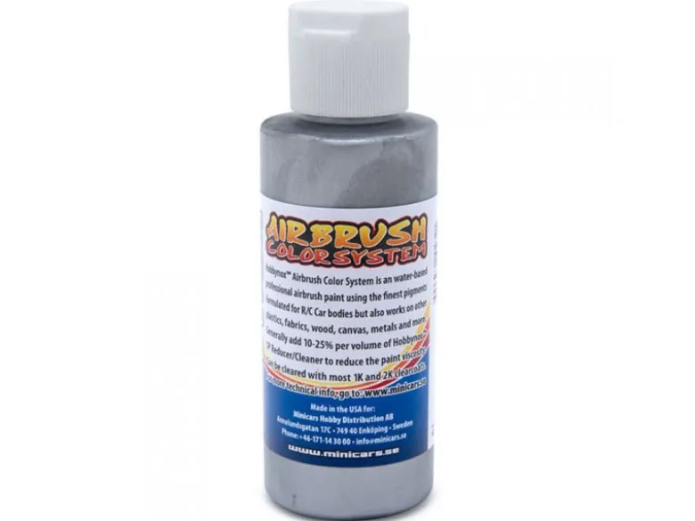 Hobbynox HN24010Airbrush Farbe pearl silber 60ml