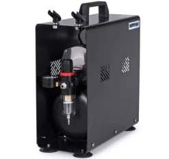 Hobbynox HNAS186AAS186A Airbrush Kompressor 1/6HP mit 3l Tank (0-4 Bar)