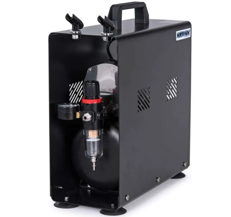 Hobbynox HNAS186AAS186A Airbrush Kompressor 1/6HP mit 3l Tank (0-4 Bar)