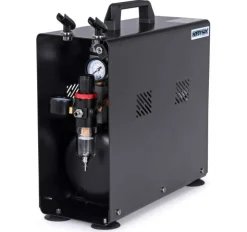 Hobbynox HNAS196AWAS196AW Airbrush Kompressor 1/4HP mit 3,5l Tank (0-6 Bar)