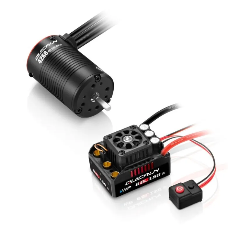 Hobbywing HW38030400Combo WP8BL150-Regler G2 4268SL 2600kV-Motor G2 Sensorless Brushless für 1:8 Autos