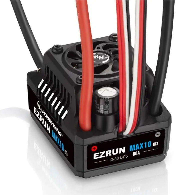 Hobbywing HW30102604Ezrun MAX10 G2 Brushless Regler 80 Amp, 2-3s LiPo, BEC 5A