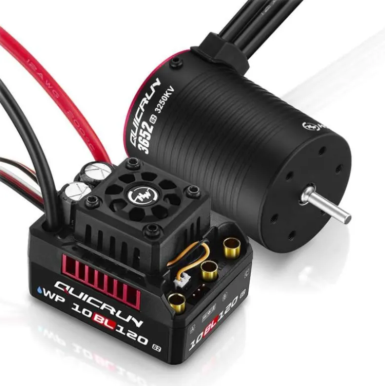 Hobbywing HW38030207Quicrun Bruhsless Combo WP10BL120G2 mit 3652SL-3250KV-G2 für 1:10