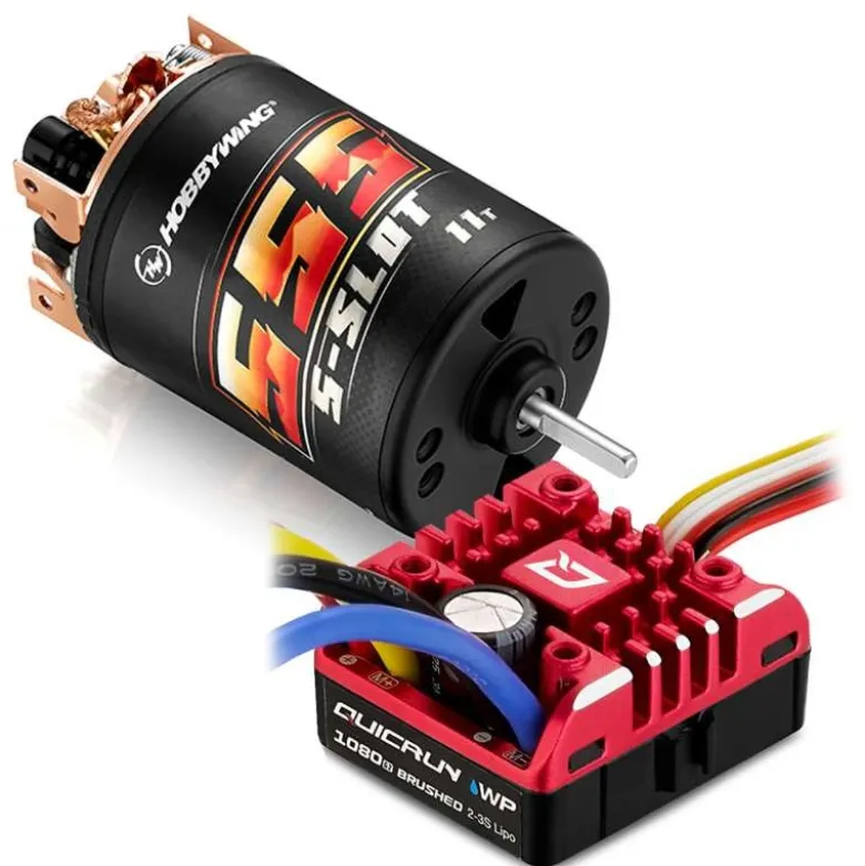 Hobbywing HW38020351Quicrun Brushed WP1080 Combo 555 11 Turn