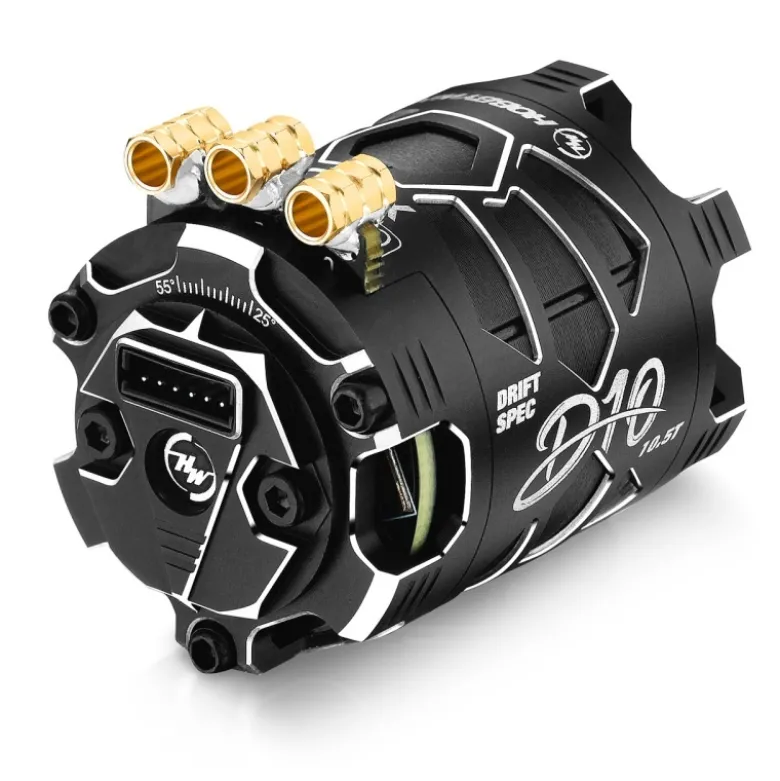 Hobbywing HW30401134Xerun D10 Brushless Drift Motor 10.5T sensored, schwarz