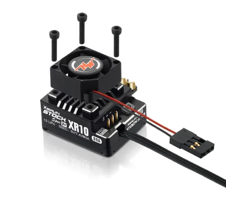 Hobbywing HW30112751Xerun XR10 Stock Spec Brushless Regler 80A, 1s LiPo, BEC 3A
