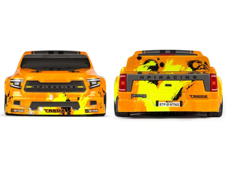 HPI H160489Sport 3 Venom 2 4WD Drift/Street 1:10 Touring Car RTR Set mit Street und Driftreifen - 200mm breit 257er Radstand