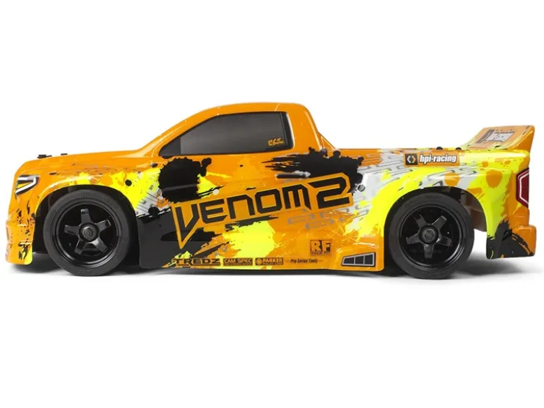 HPI H160489Sport 3 Venom 2 4WD Drift/Street 1:10 Touring Car RTR Set mit Street und Driftreifen - 200mm breit 257er Radstand