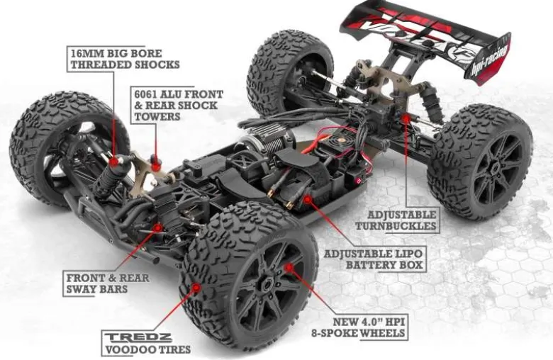 HPI H160181Vorza Flux 4WD Truggy 1:8 Brushless 6S 2.4GHz RTR