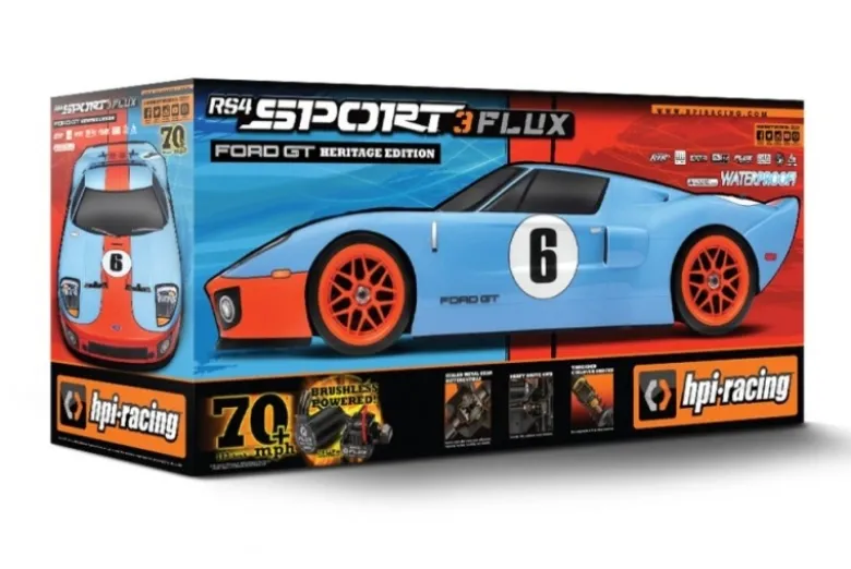 HPI 120098RS4 Sport 3 Flux Ford GT Heritage Edition 4WD 1:10 2,4G RTR Waterproof!