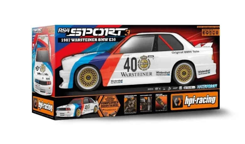HPI 120103RS4 Sport 3 1987 Warsteiner BMW E30 4WD 1:10 RTR inkl. Akku und Ladegerät!