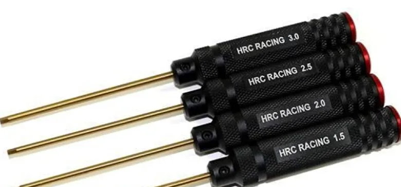 HRC HRC4007ATitanium Werkzeugsatz Sechskantschlüssel 1.5 / 2 / 2.5 / 3mm