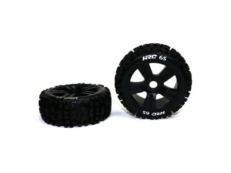 HRC HRC60816BK6SKomplettrad Bulldog 6S für Buggy 1:8, schwarz, 17mm