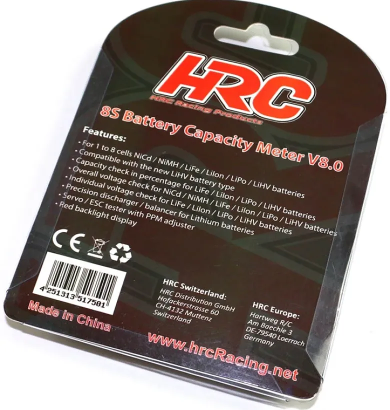 HRC HRC9372CBatterie Checker V8 1-8S Prüfer und Balancer mit Servotester