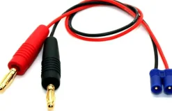 HRC HRC9107Ladekabel 4mm Stecker zu EC2 Stecker, 300mm - Gold