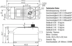 H-Speed HSP0044HSX102 Digital-Servo Low Profile 14kg/8.4V Titangetriebe 0,095sek/60 grad bei 7,4V
