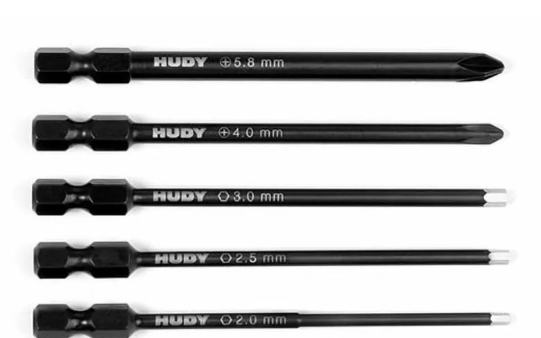 HUDY 190070Power Tool Set Federstahl Bit Einsätze für Akkuschrauber (5)