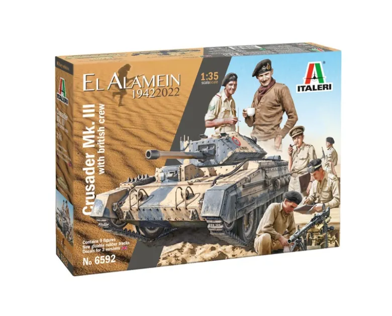 Italeri 6592Brit. Crusader Mk.III mit Besatzung, Bausatz, 1:35