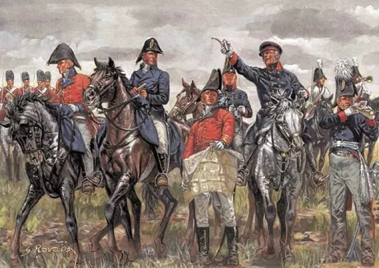 Italeri 6065British & Prussian General Staff, Plastikbausatz, 1:72