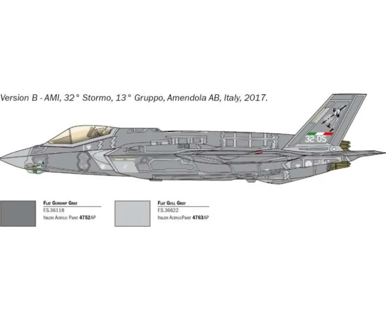 Italeri 1409F-35A Lightning II, Plastikbausatz, 1:72