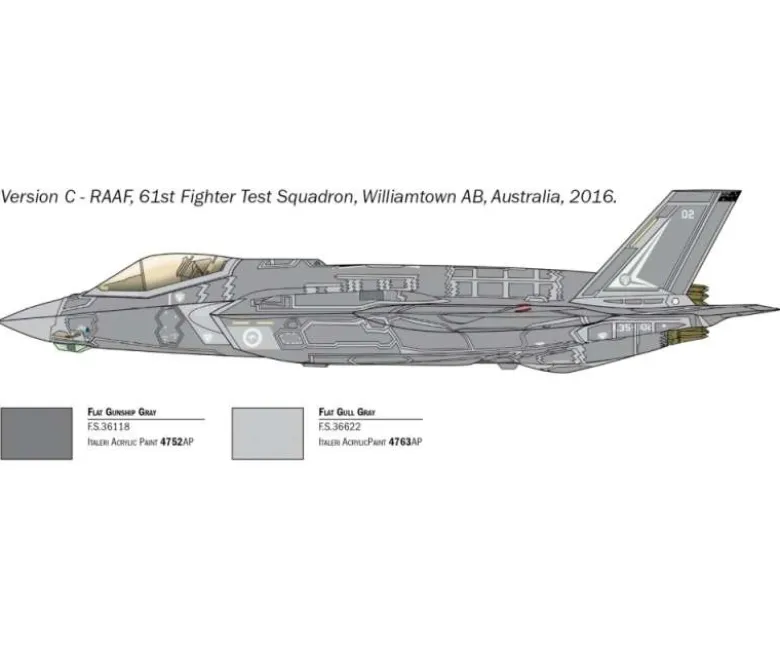 Italeri 1409F-35A Lightning II, Plastikbausatz, 1:72
