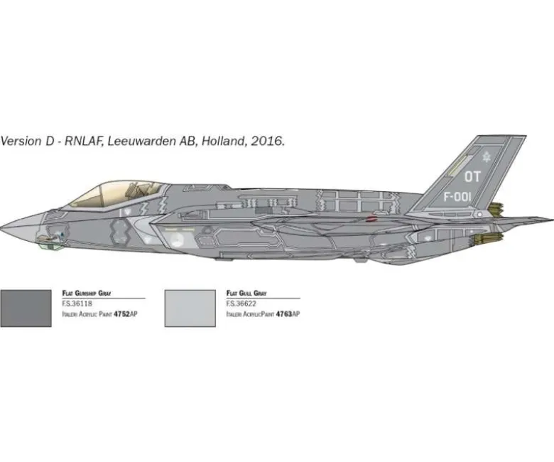 Italeri 1409F-35A Lightning II, Plastikbausatz, 1:72