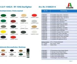 Italeri 25141:32 F-104G/S - RF-104G Starfighter Plastikbausatz