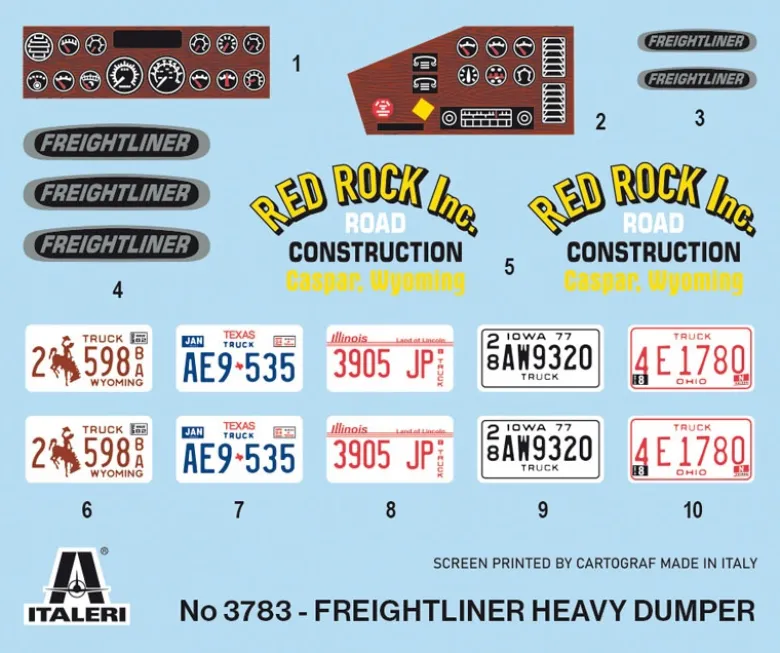 Italeri 3783Freightliner schwerer Kipplaster, Bausatz, 1:24
