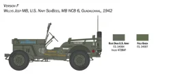 Italeri 3635Jeep Willys MB 80th Anniversary, Militär, Bausatz, 1:24