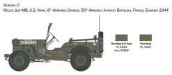 Italeri 3635Jeep Willys MB 80th Anniversary, Militär, Bausatz, 1:24
