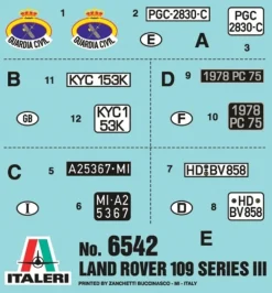 Italeri 6542Land Rover Series III 109 "Guardia Civil" Bausatz 1:35