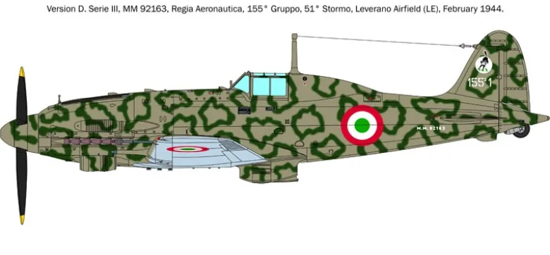 Italeri 2519Macchi MC.205 Veltro, Bausatz, 1:32