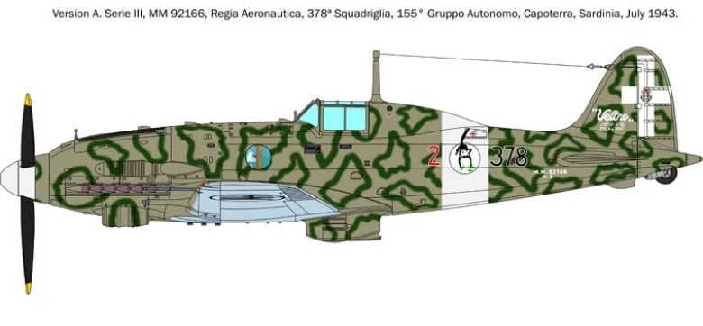 Italeri 2519Macchi MC.205 Veltro, Bausatz, 1:32