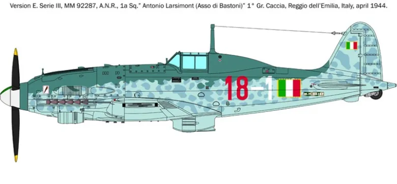 Italeri 2519Macchi MC.205 Veltro, Bausatz, 1:32