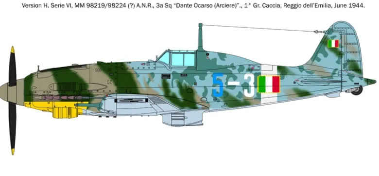 Italeri 2519Macchi MC.205 Veltro, Bausatz, 1:32