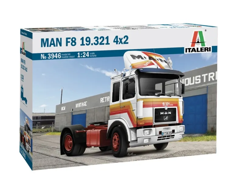 Italeri 3946MAN F8 19.321 2Achs, Bausatz, 1:24
