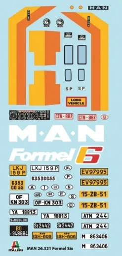 Italeri 0756MAN 26.321 Formel Six LKW Plastikbaukasten 1:24
