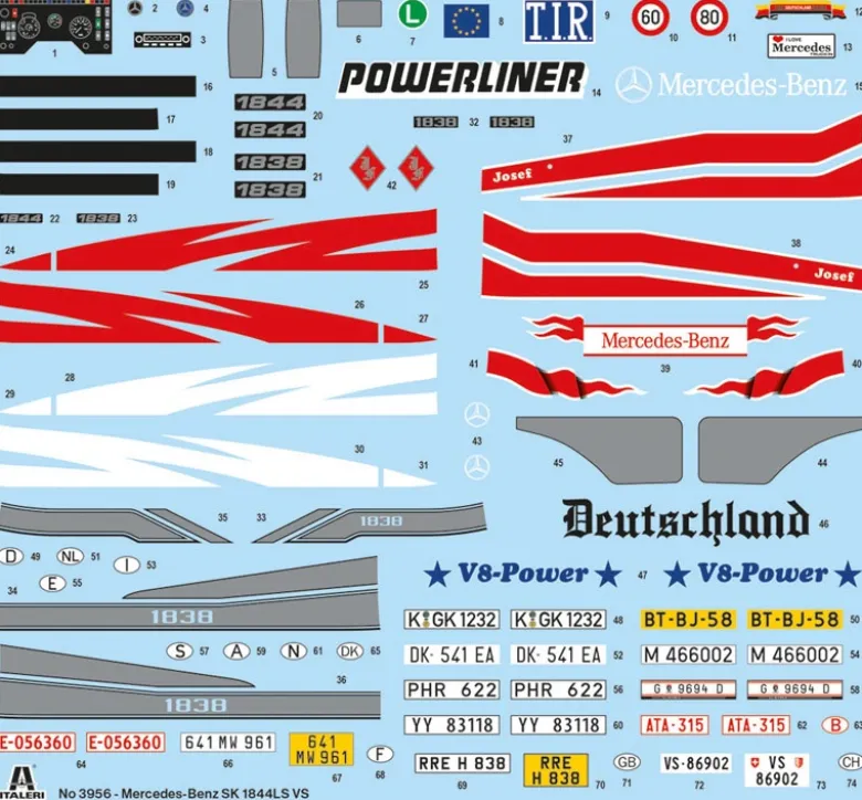 Italeri 3956Mercedes-Benz SK1844 LS, Bausatz, 1:24