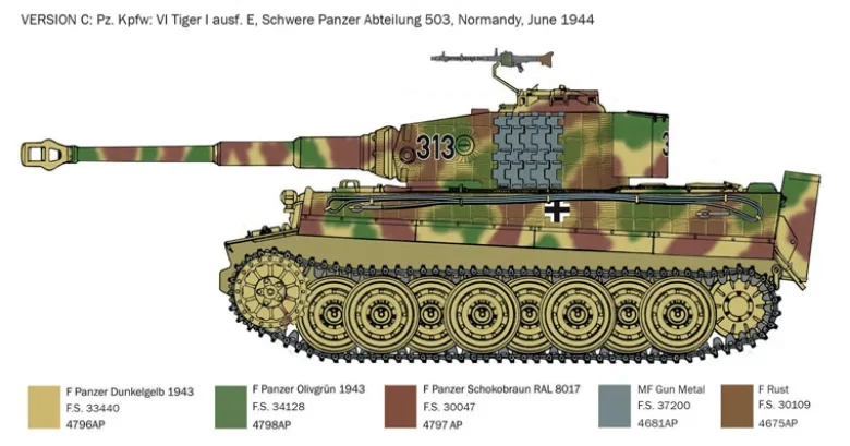 Italeri 6754Pz.Kpfw. VI Tiger I Ausf. E späte Produktion, Bausatz, 1:35