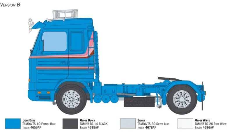 Italeri 3950Scania 143M 500 Streamline 4x2, Bausatz, 1:24