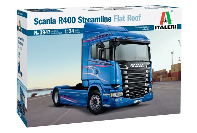 Italeri 3947Scania R400 Streamline (Flat Roof), Bausatz, 1:24