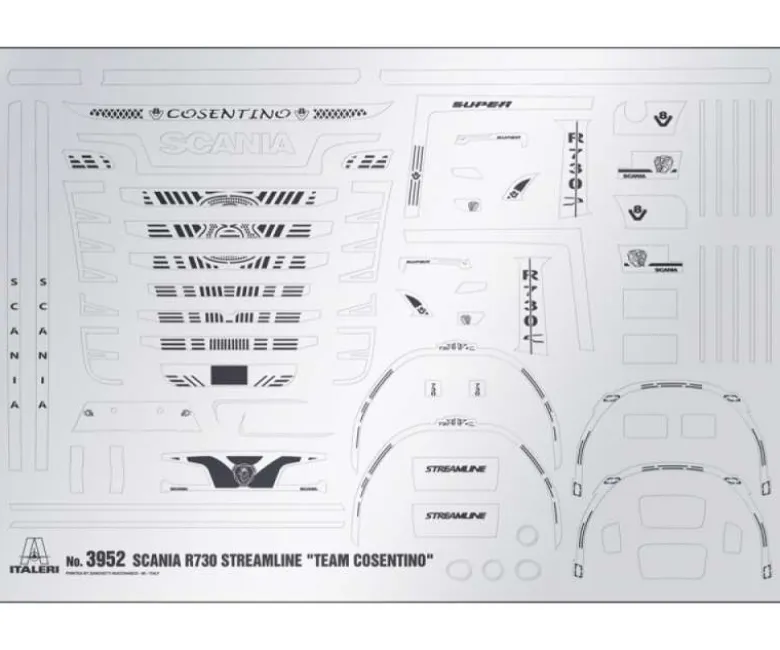 Italeri 3952SCANIA R730 Streamline Show Truck, Plastikbausatz, 1:24