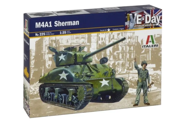 Italeri 0225Sherman M4A1, Bausatz, 1:35