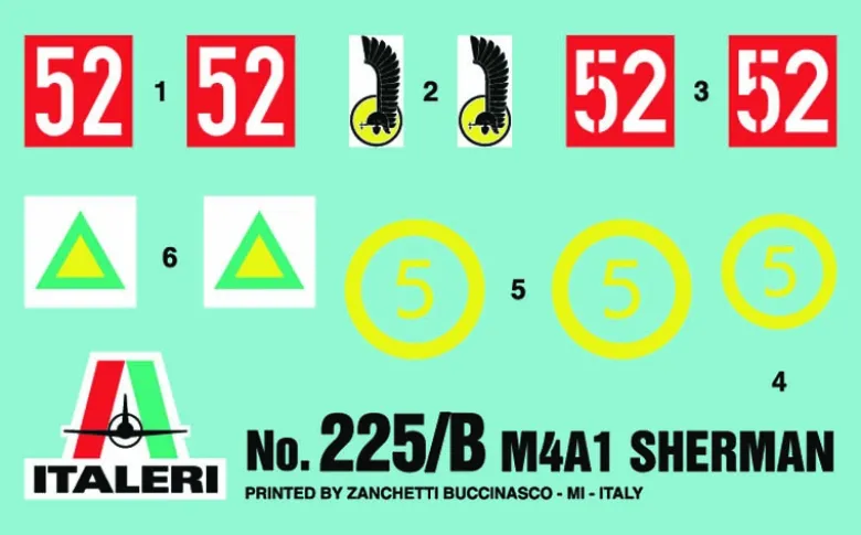 Italeri 0225Sherman M4A1, Bausatz, 1:35