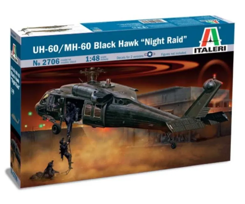 Italeri 2706UH-60A Black Hawk 'Night Raid', Plastikbausatz, 1:48