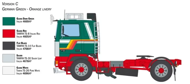 Italeri 3957Volvo F12 Intercooler Low Roof 1:24 Modellbausatz