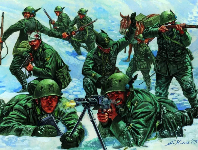 Italeri 6059WWII Italienische Gebirgsjäger, Bausatz, 1:72