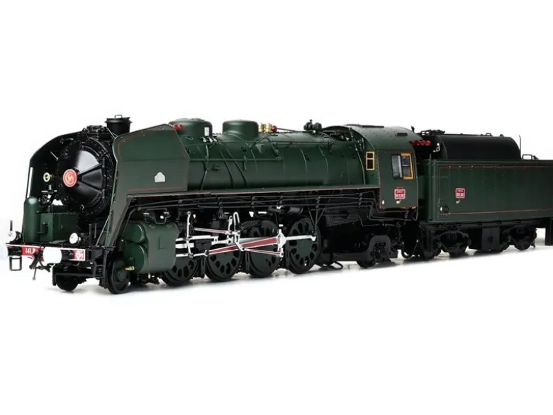 IXO 520010125Dampflok 141R mit Tender SNCF Whitebox, Bausatz 1:32 746 Teile - Hochdetailliert mit Licht & Sound