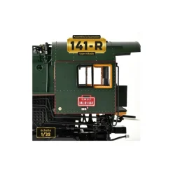 IXO 520010125Dampflok 141R mit Tender SNCF Whitebox, Bausatz 1:32 746 Teile - Hochdetailliert mit Licht & Sound